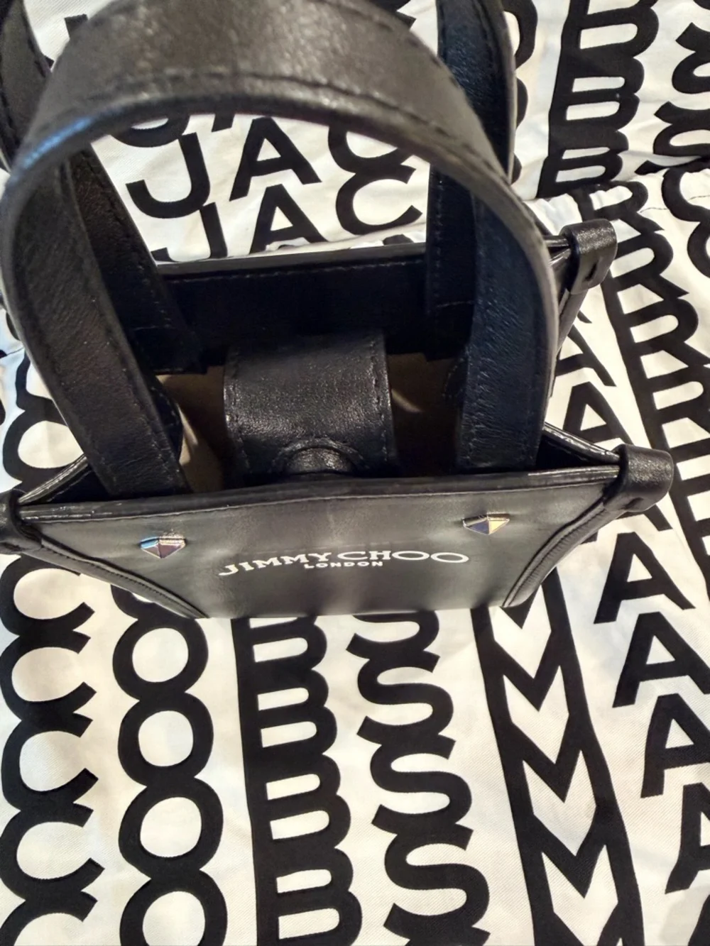 Jimmy Choo Black Leather N/S Mini Tote - Picture 4 of 7